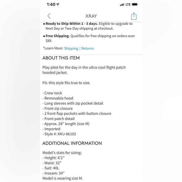 Bomber/Hoodie Jacket - Picture 15 of 15